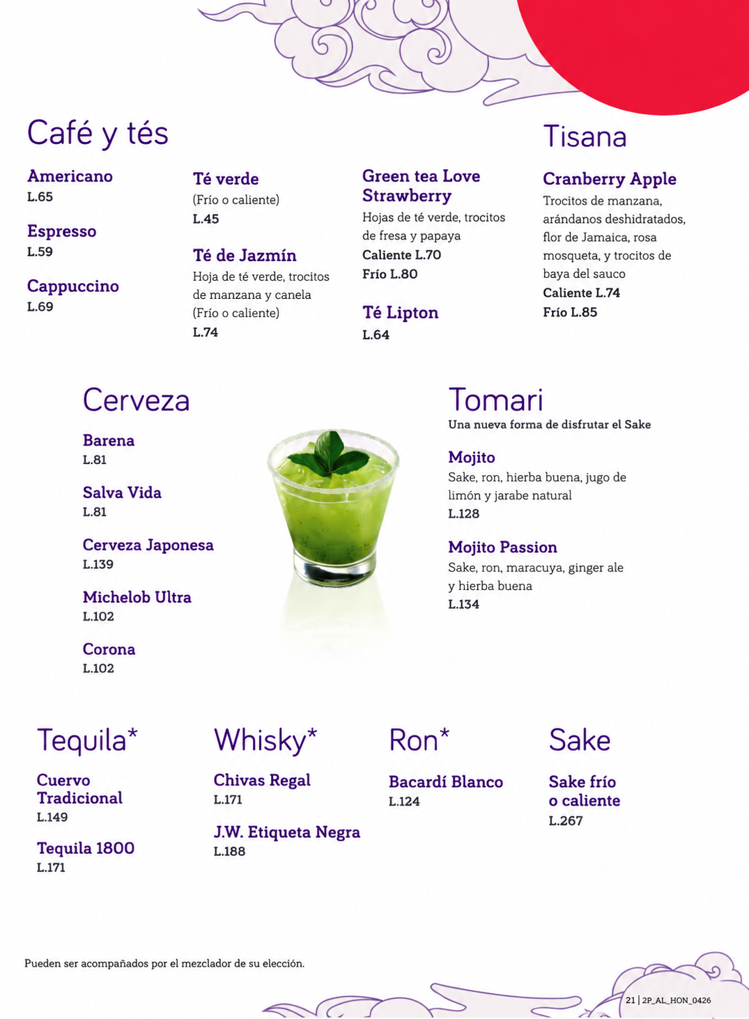 Bebidas 2 Sushiitto